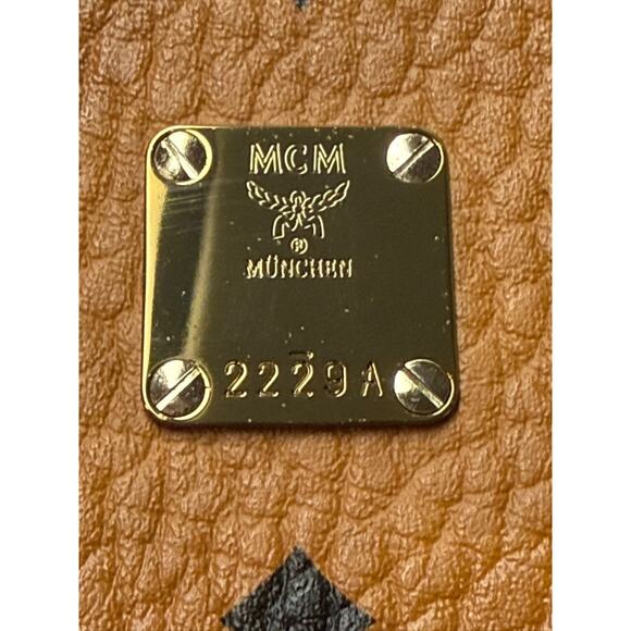 MCM Large Stark Studded Backpack Visetos Canvas | Cognac | Large | Authentic COA main image 13